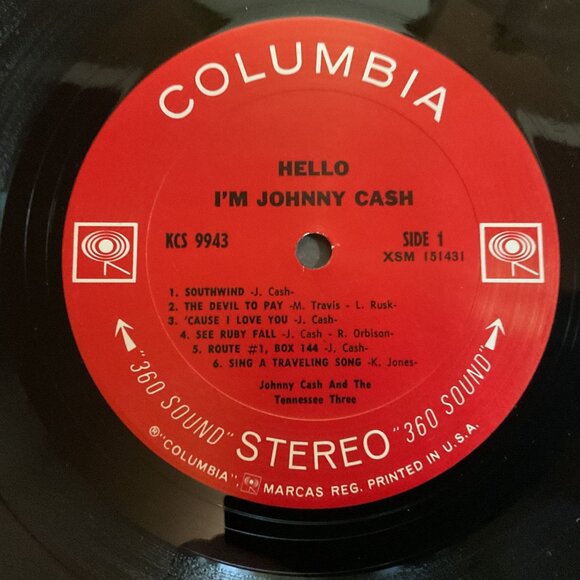 Johnny Cash "Hello I'm Johnny Cash" Vinyl LP Album Columbia Sound Stereo 1970 VG - Picture 4 of 7